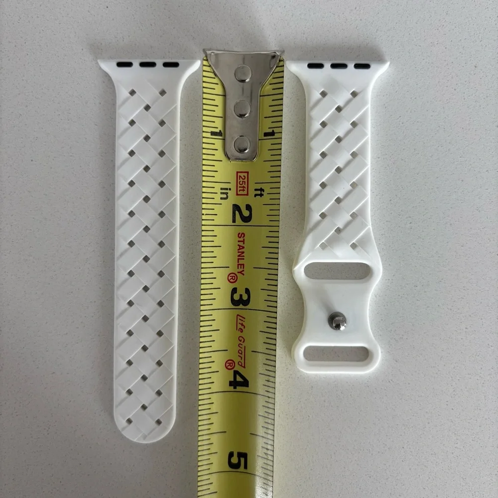 38/40/41 MM white woven Apple Watch silicone band